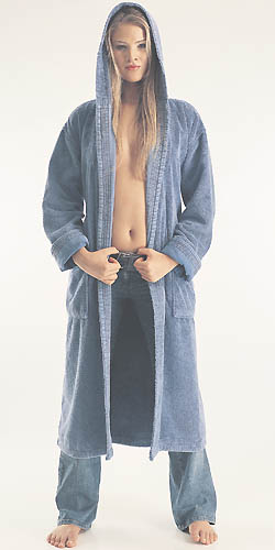 Hood'n jean bathrobe